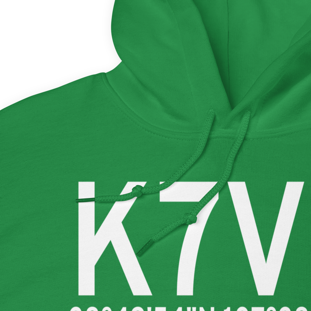 North Fork Valley Airport (K7V2) ICAO Hoodie Sweatshirt 