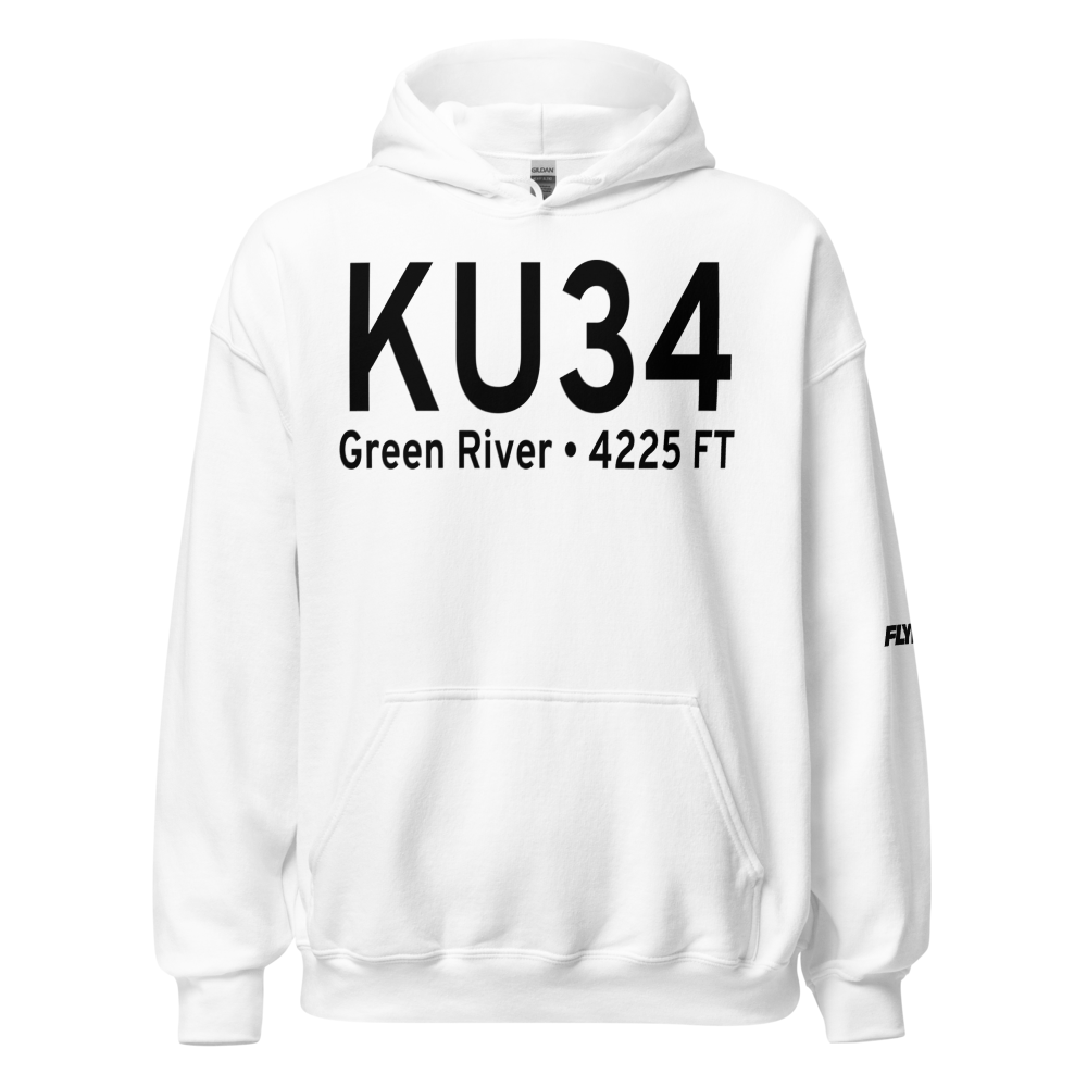 Green River Municipal Airport (KU34) ICAO Hoodie Sweatshirt 