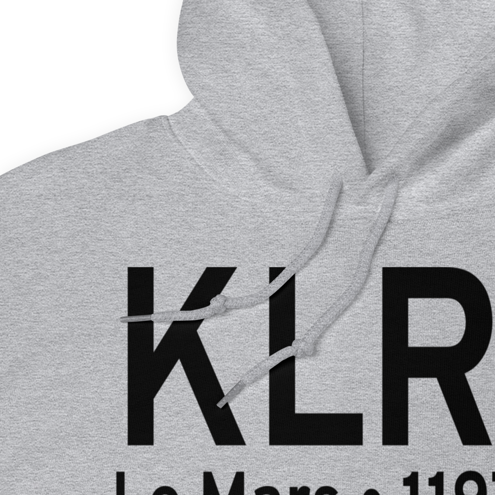 Le Mars Municipal Airport (KLRJ) ICAO Hoodie Sweatshirt 