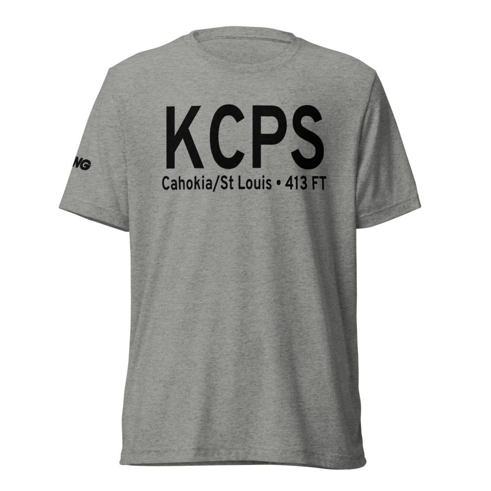 St Louis Downtown Airport (KCPS) ICAO Tri-blend T-Shirt 