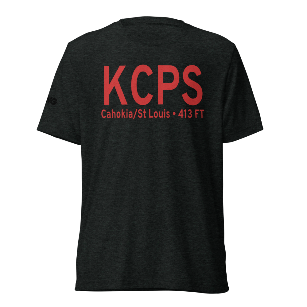 St Louis Downtown Airport (KCPS) ICAO Tri-blend T-Shirt 