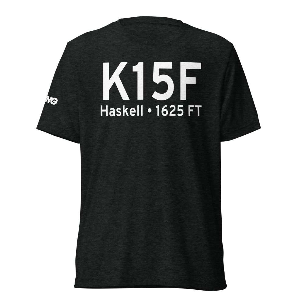 Haskell Municipal Airport (K15F) ICAO Tri-blend T-Shirt 