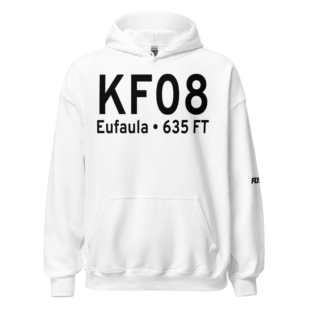 Eufaula Municipal Airport (KF08) ICAO Hoodie Sweatshirt 
