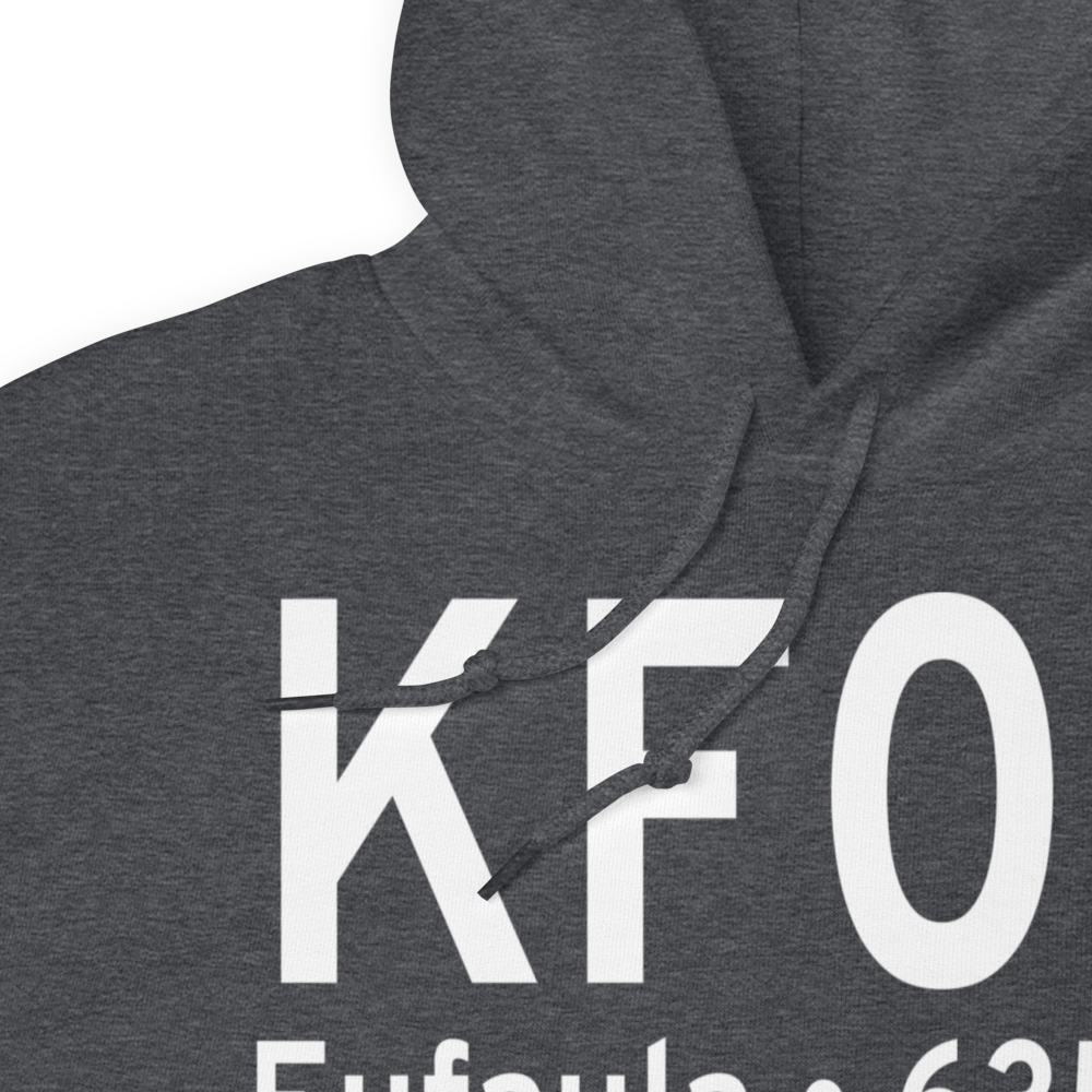 Eufaula Municipal Airport (KF08) ICAO Hoodie Sweatshirt 