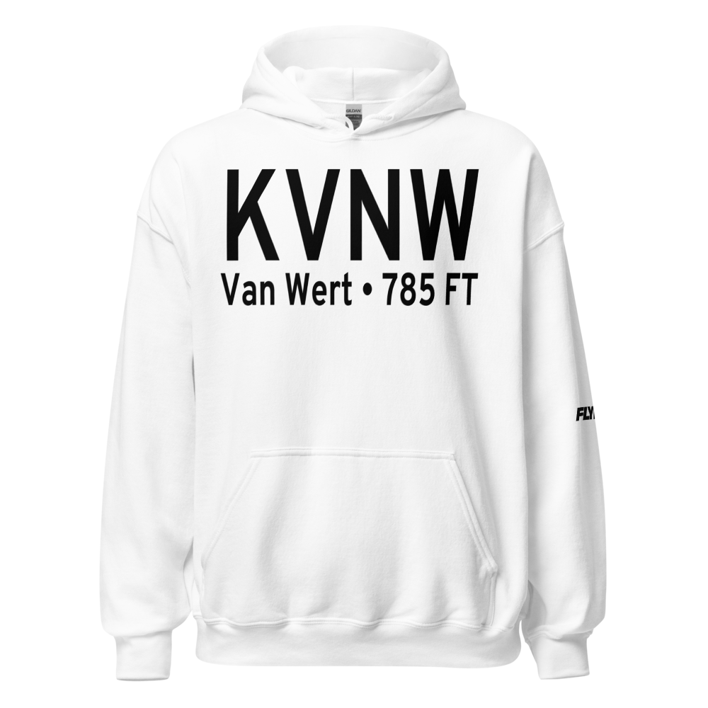 Van Wert County Airport (KVNW) ICAO Hoodie Sweatshirt 