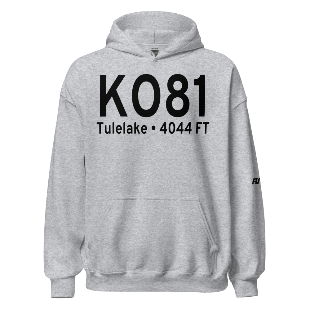 Tulelake Municipal Airport (KO81) ICAO Hoodie Sweatshirt 