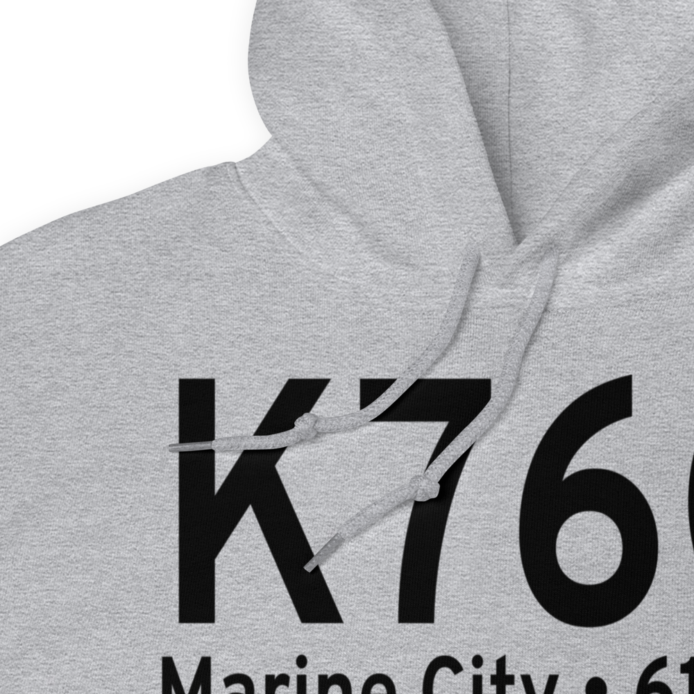 Marine City Airport (K76G) ICAO Hoodie Sweatshirt 