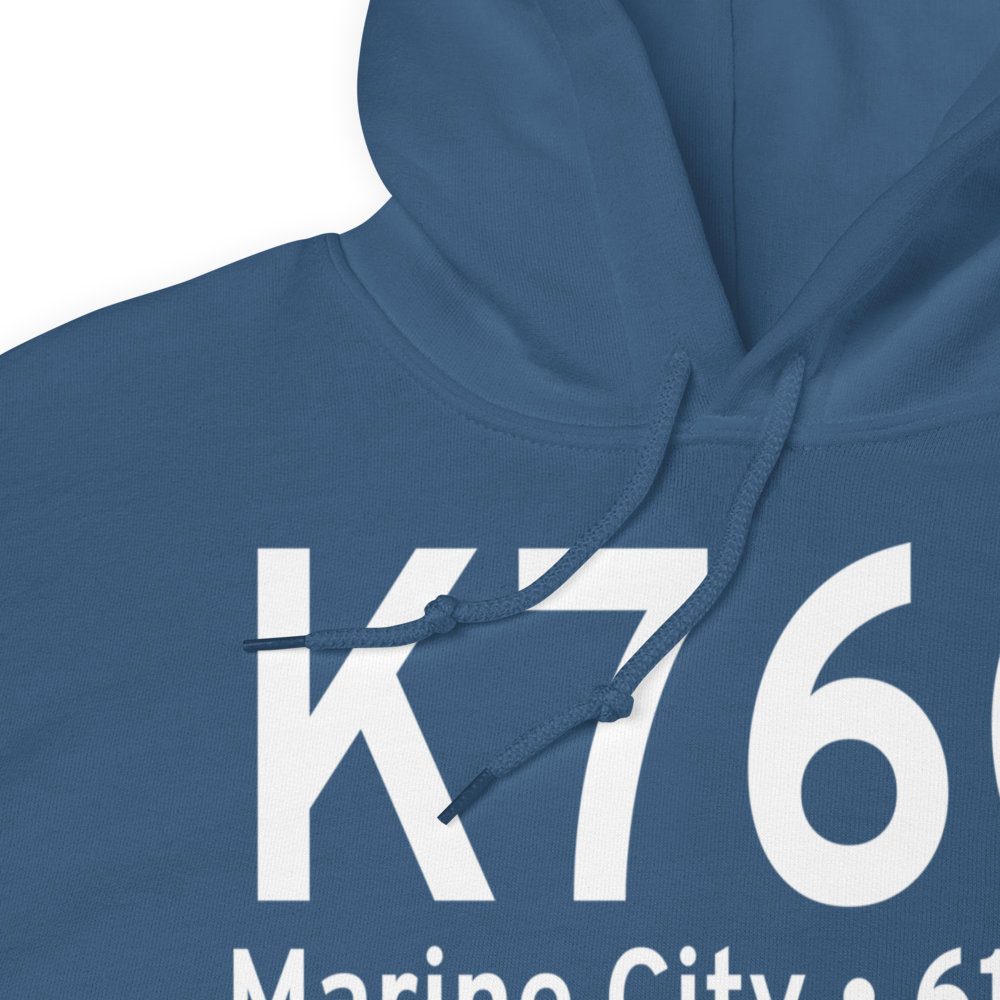 Marine City Airport (K76G) ICAO Hoodie Sweatshirt 