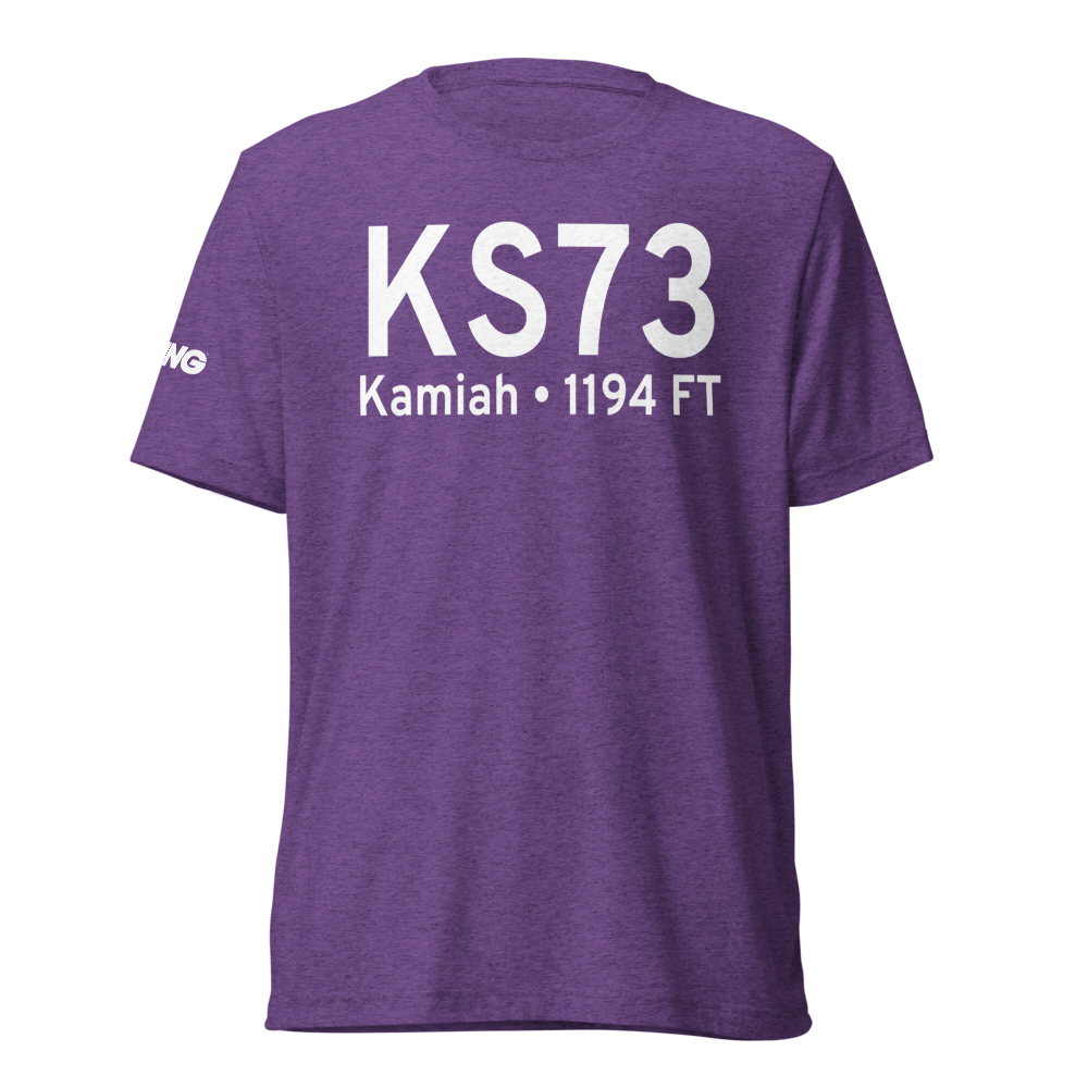 Kamiah Municipal Airport (KS73) ICAO Tri-blend T-Shirt 