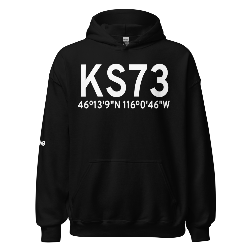 Kamiah Municipal Airport (KS73) ICAO Hoodie Sweatshirt 