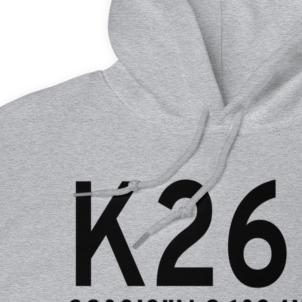 Jackson County Airport (K26R) ICAO Hoodie Sweatshirt 