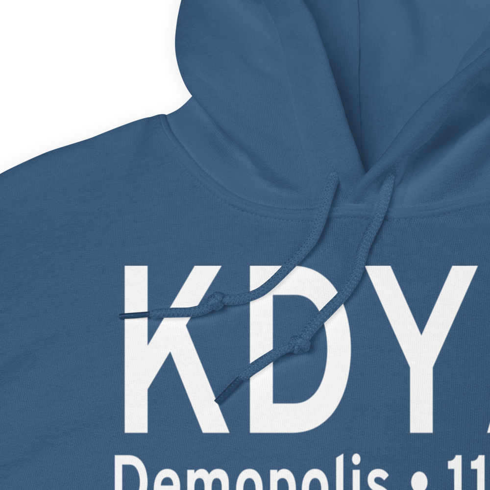 Demopolis Municipal Airport (KDYA) ICAO Hoodie Sweatshirt 