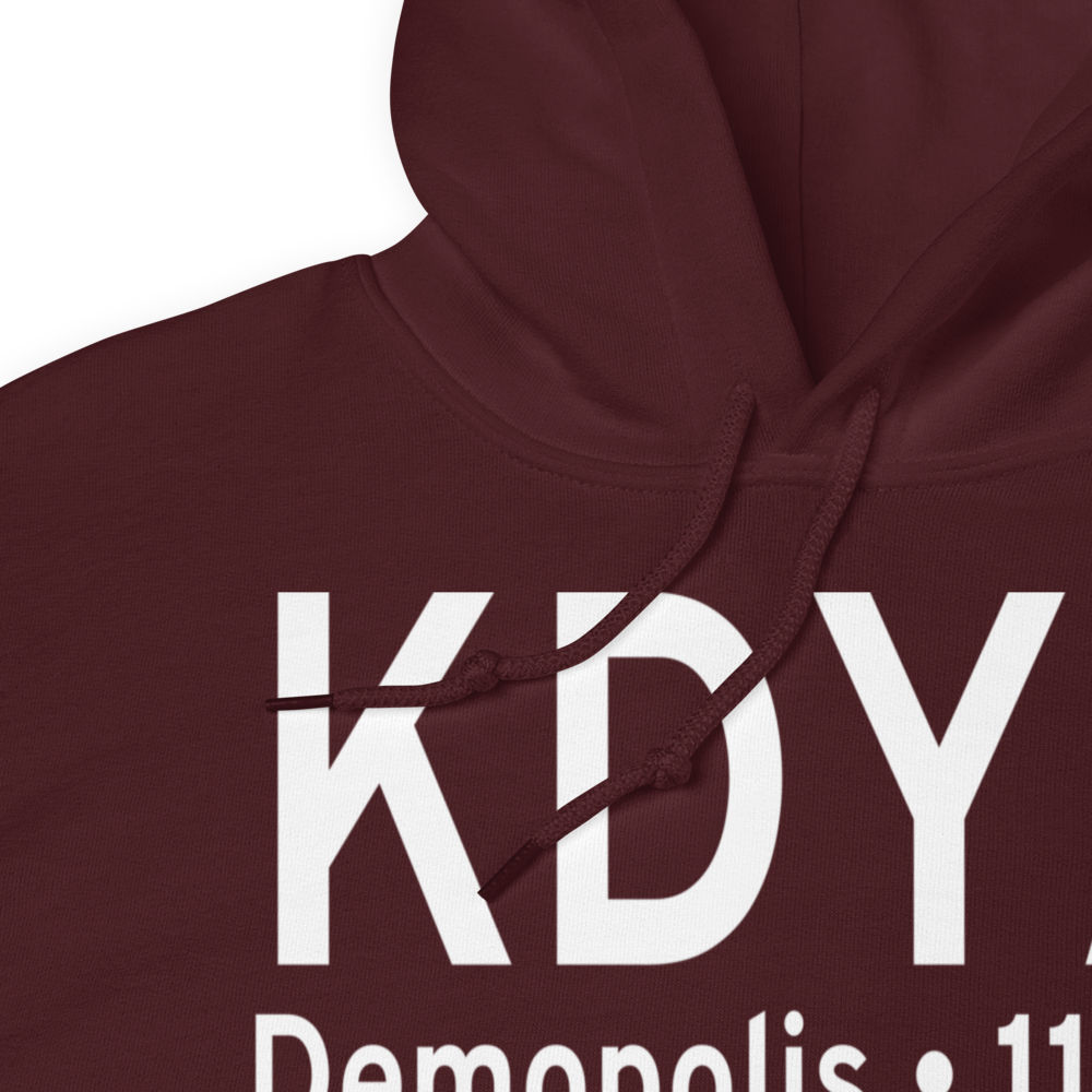Demopolis Municipal Airport (KDYA) ICAO Hoodie Sweatshirt 