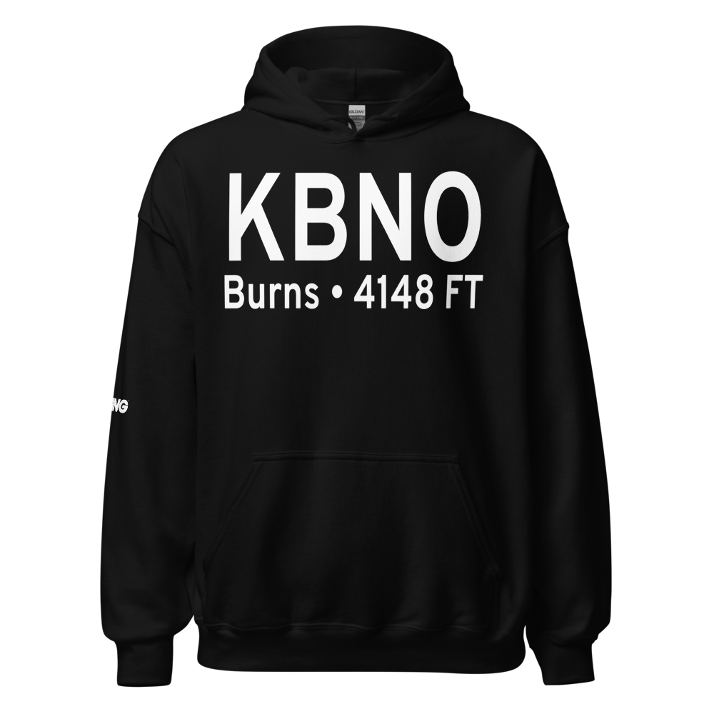 Burns Municipal Airport (KBNO) ICAO Hoodie Sweatshirt 