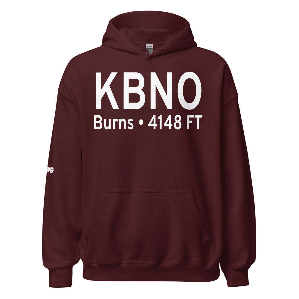 Burns Municipal Airport (KBNO) ICAO Hoodie Sweatshirt 