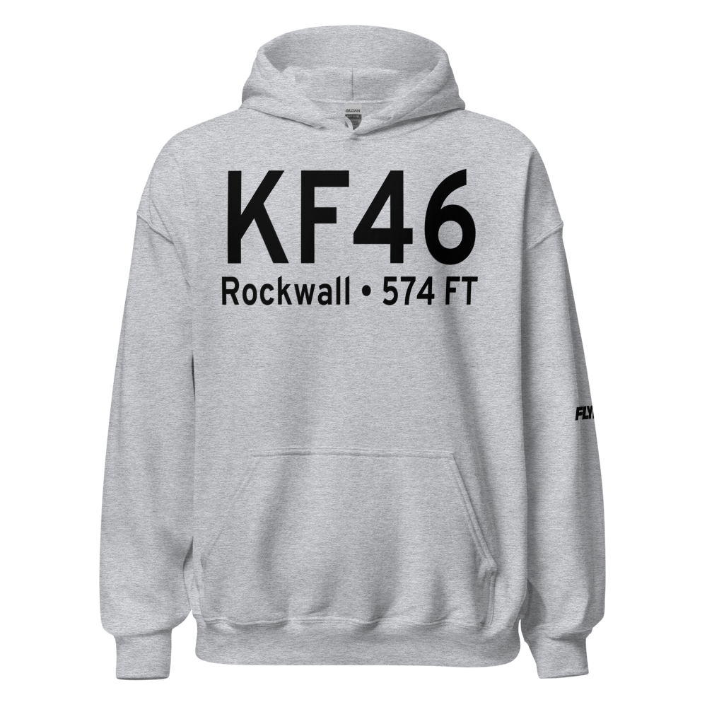 Rockwall Municipal Airport (KF46) ICAO Hoodie Sweatshirt 