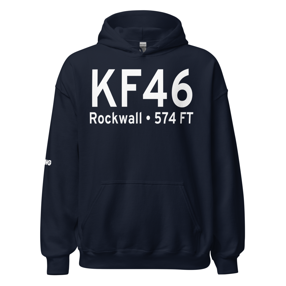 Rockwall Municipal Airport (KF46) ICAO Hoodie Sweatshirt 