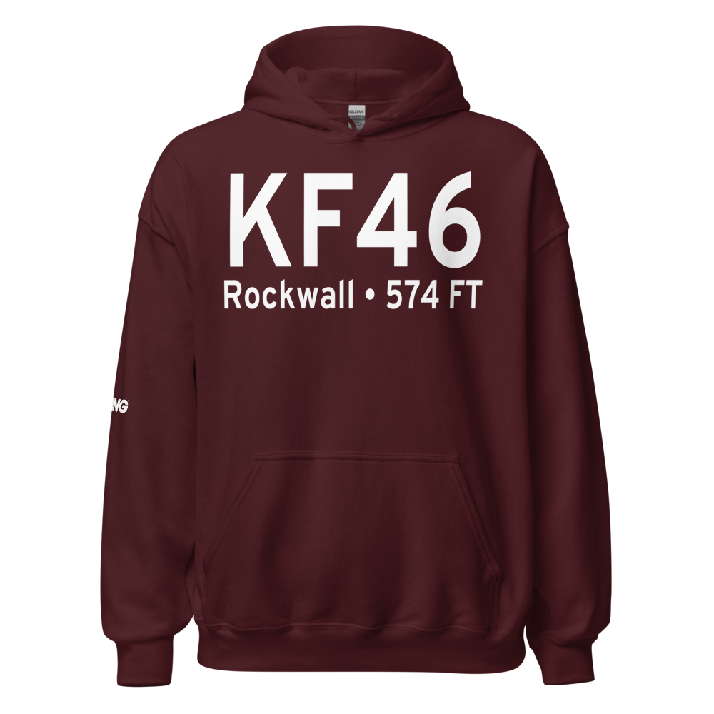 Rockwall Municipal Airport (KF46) ICAO Hoodie Sweatshirt 