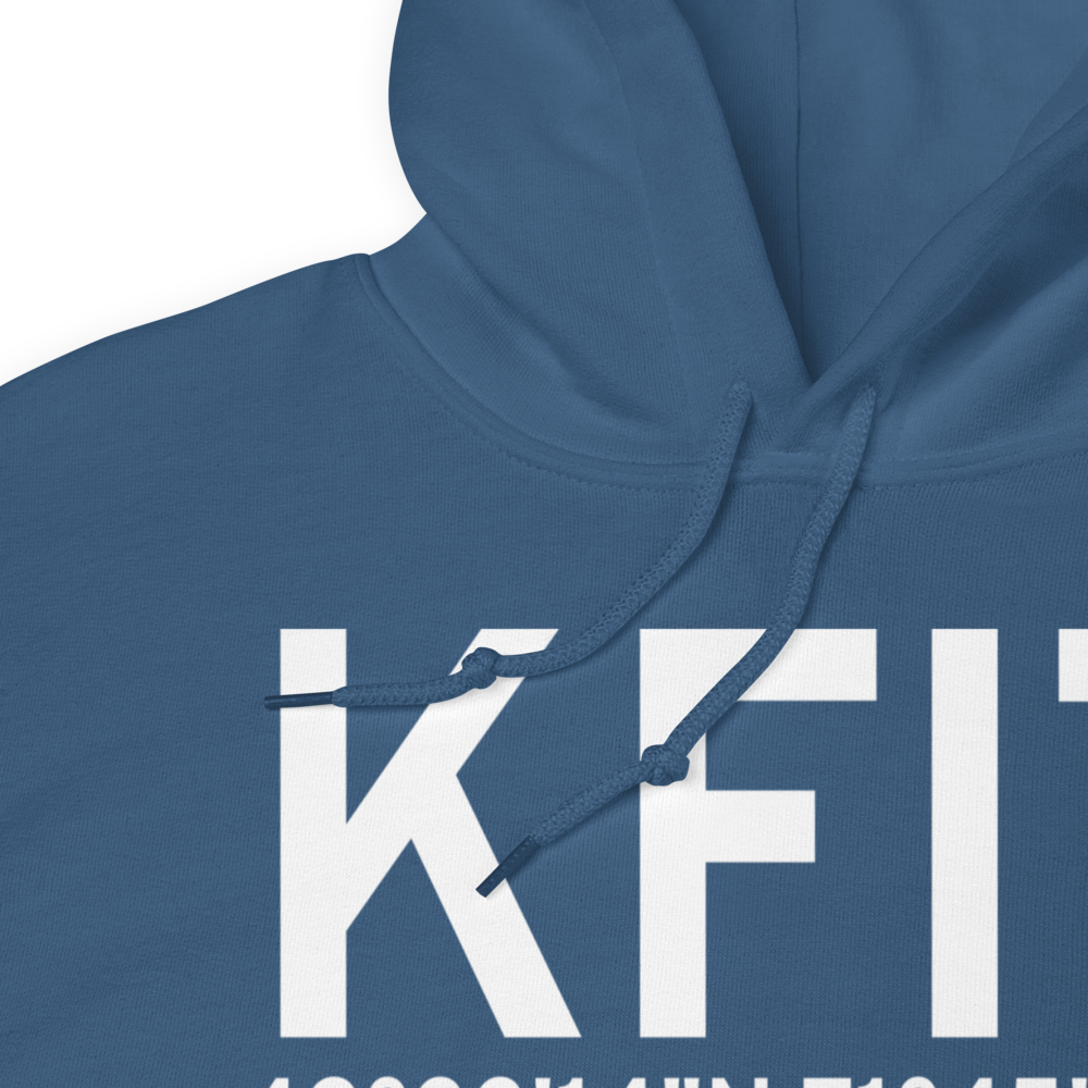 Fitchburg Municipal Airport (KFIT) ICAO Hoodie Sweatshirt 