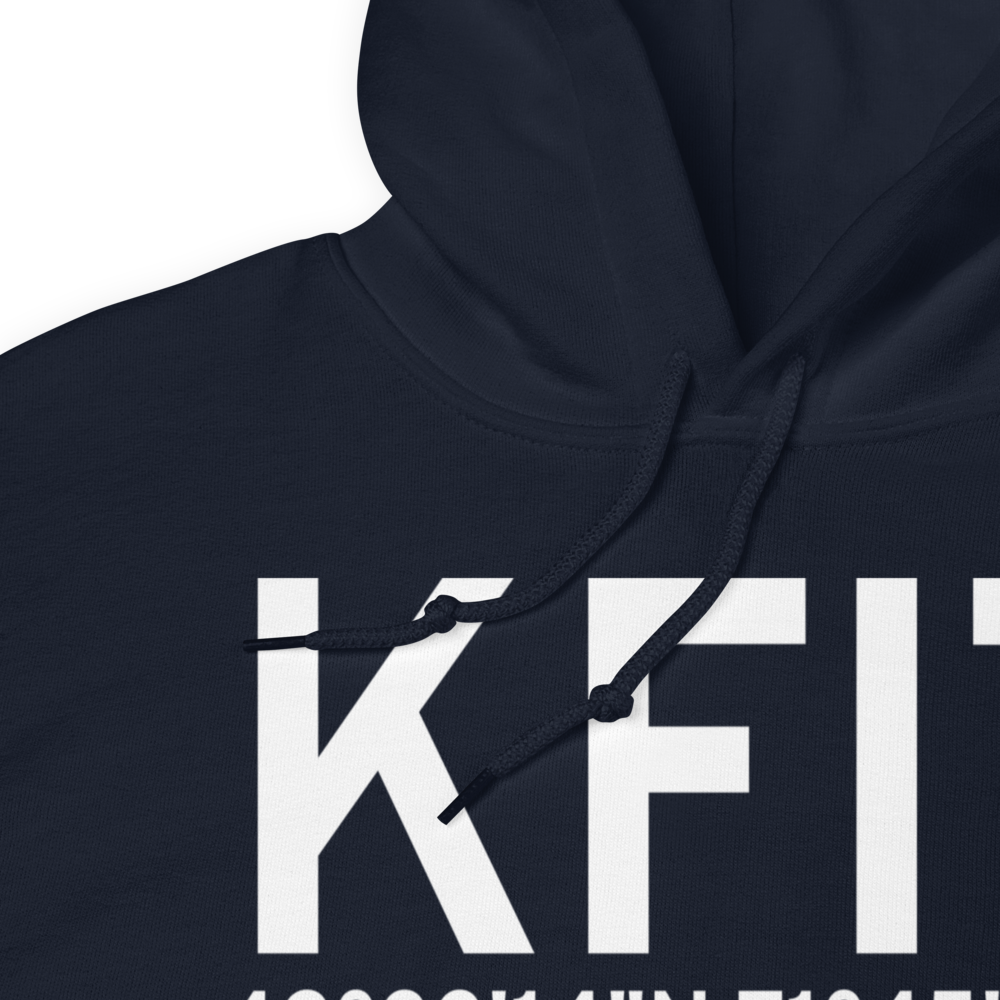 Fitchburg Municipal Airport (KFIT) ICAO Hoodie Sweatshirt 