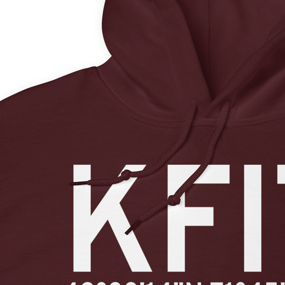 Fitchburg Municipal Airport (KFIT) ICAO Hoodie Sweatshirt 