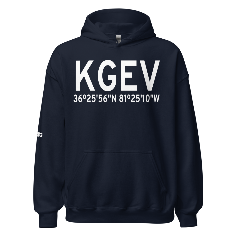 Ashe County Airport (KGEV) ICAO Hoodie Sweatshirt 