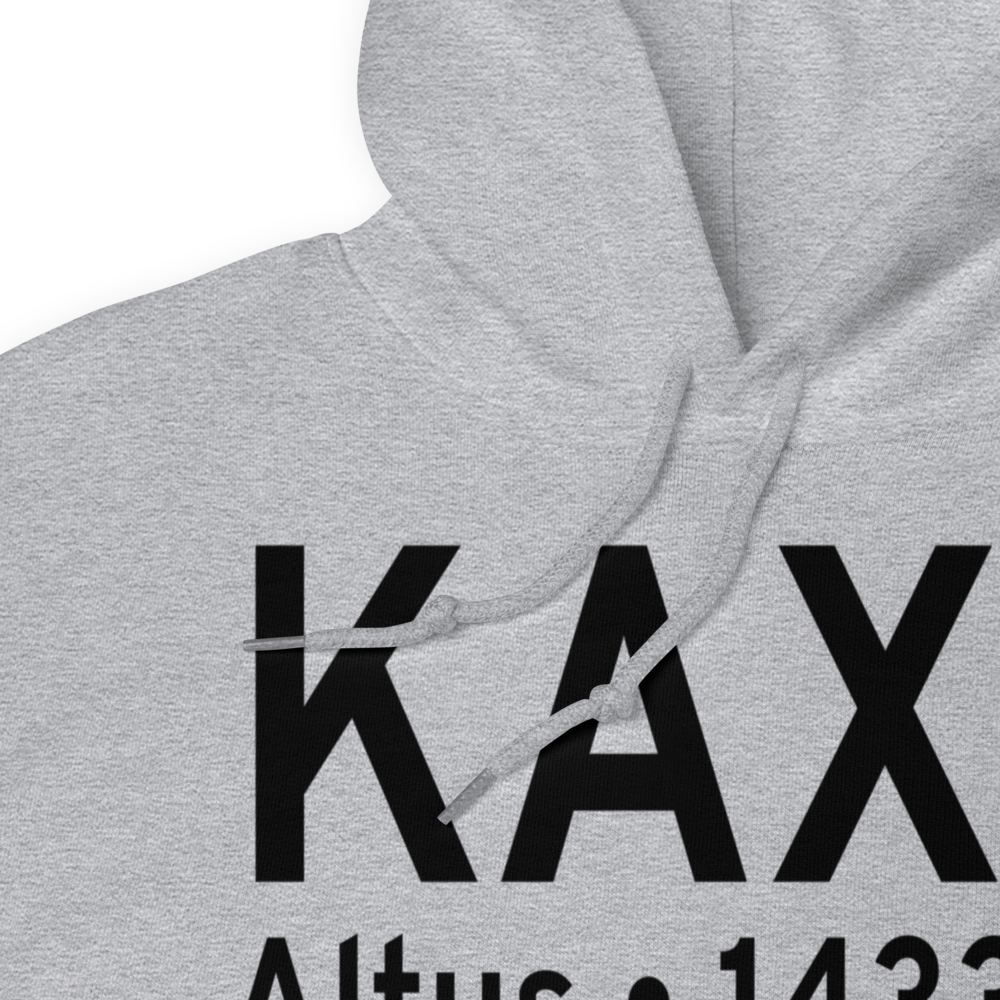 Altus Quartz Mountain Regional Airport (KAXS) ICAO Hoodie Sweatshirt 