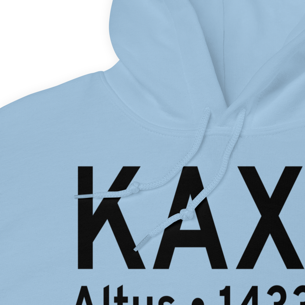 Altus Quartz Mountain Regional Airport (KAXS) ICAO Hoodie Sweatshirt 