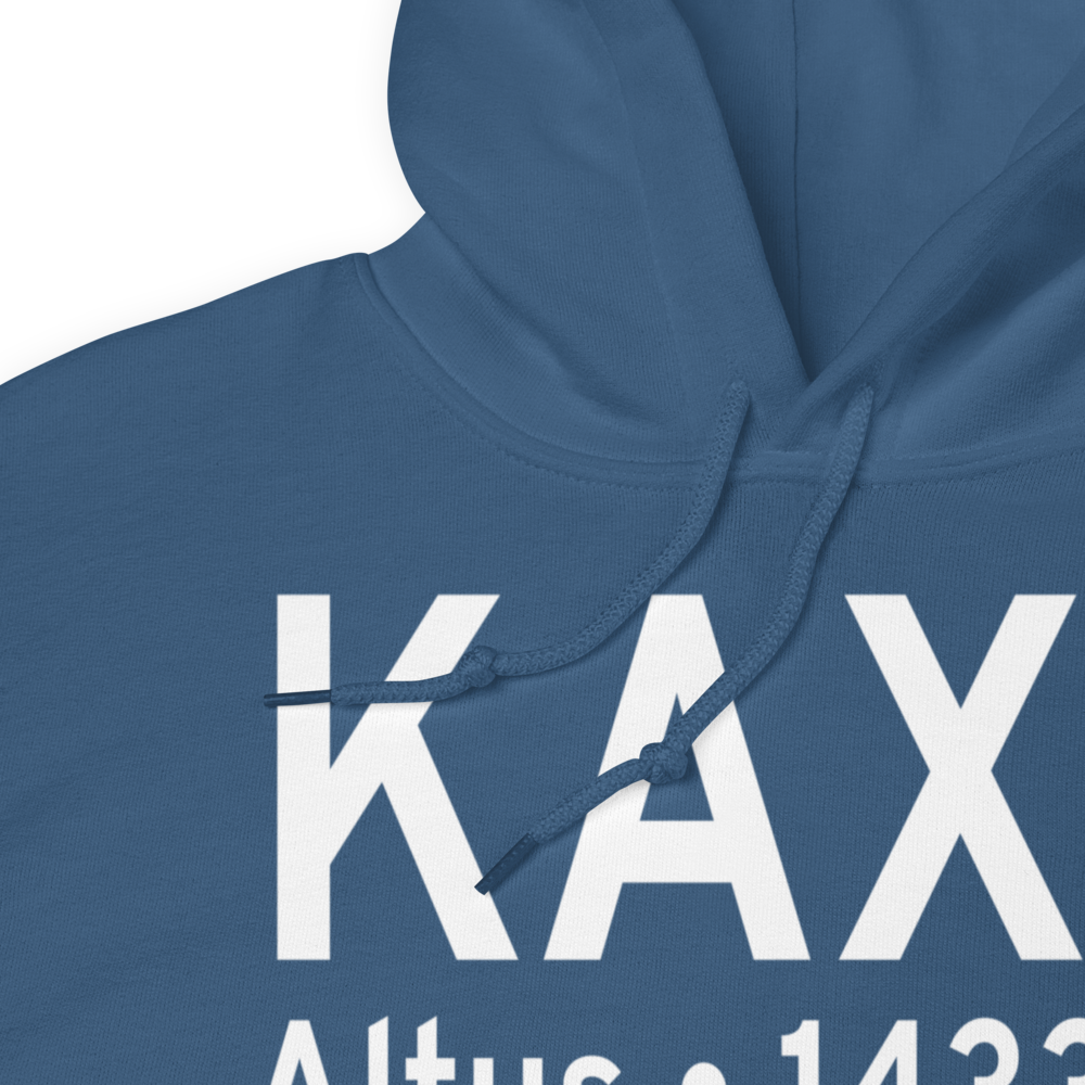 Altus Quartz Mountain Regional Airport (KAXS) ICAO Hoodie Sweatshirt 