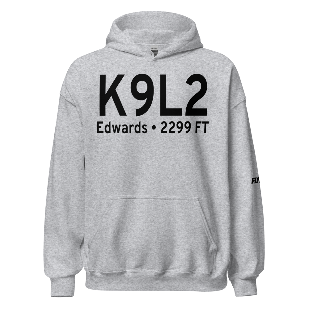 Edwards Af Aux North Base Airport (K9L2) ICAO Hoodie Sweatshirt 