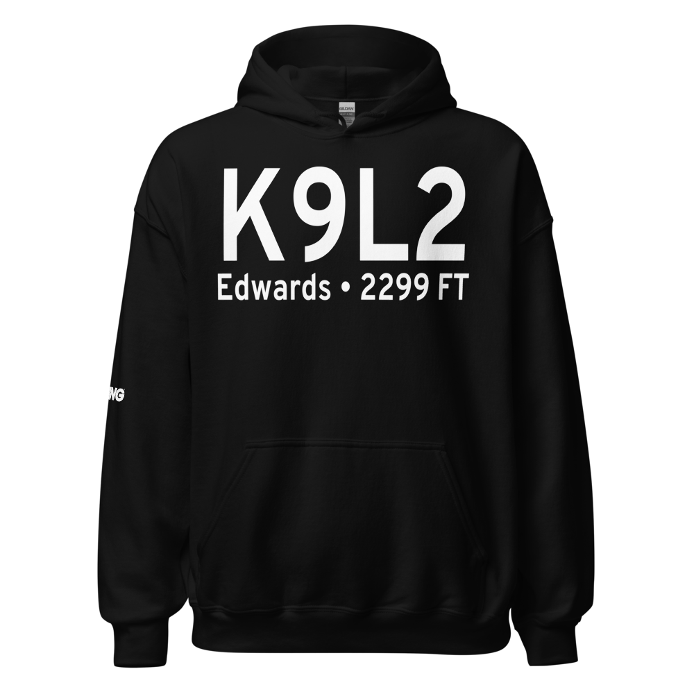 Edwards Af Aux North Base Airport (K9L2) ICAO Hoodie Sweatshirt 