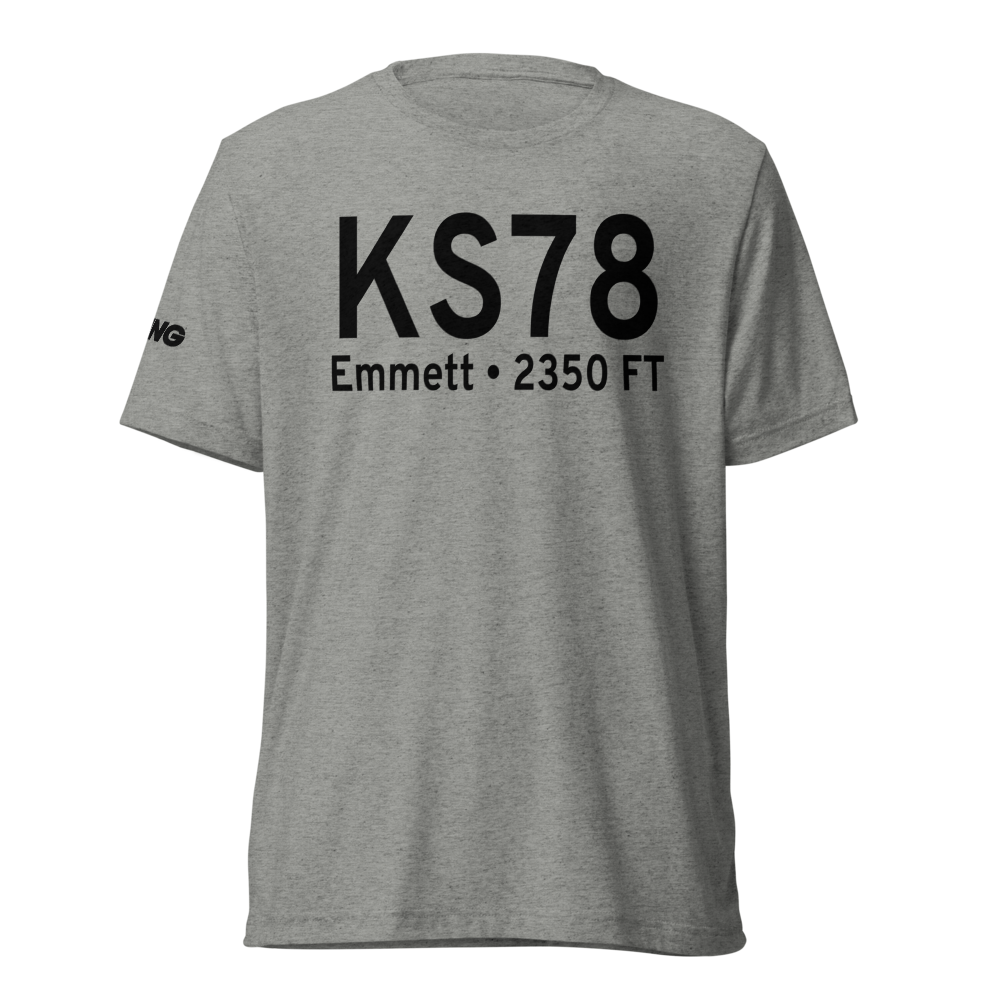 Emmett Municipal Airport (KS78) ICAO Tri-blend T-Shirt 