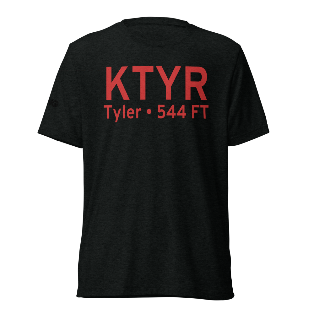 Tyler Pounds Regional Airport (KTYR) ICAO Tri-blend T-Shirt 