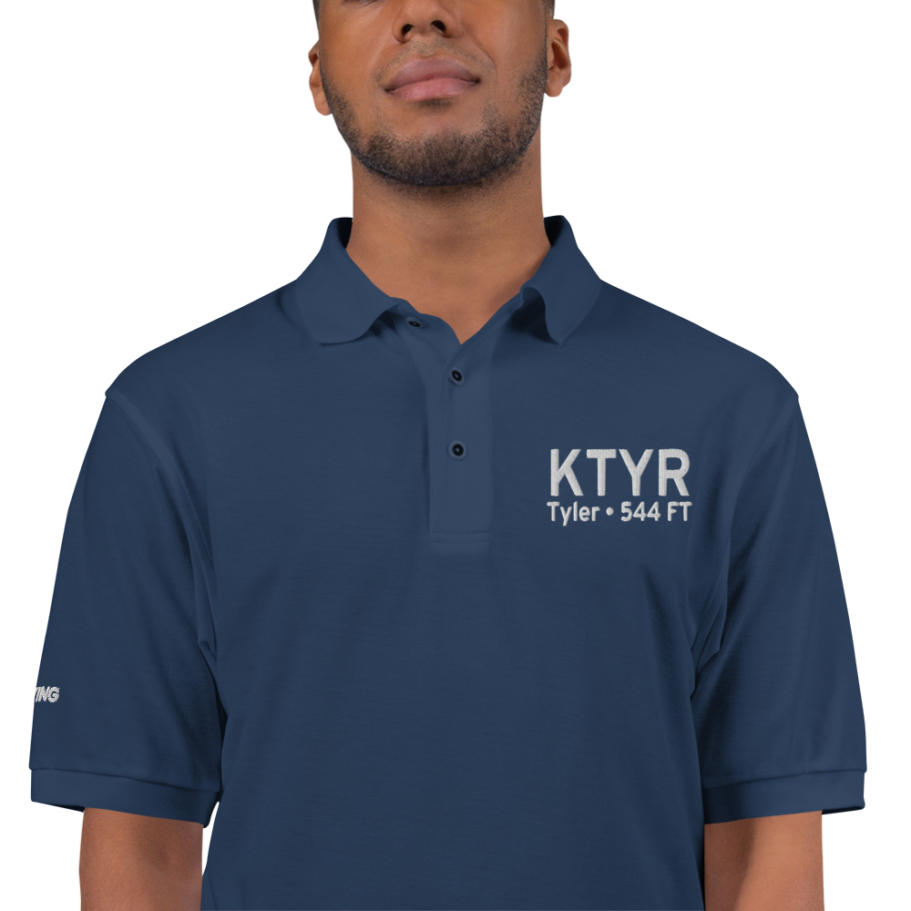 Tyler Pounds Regional Airport (KTYR) ICAO Port Authority Embroidered Polo Shirt 
