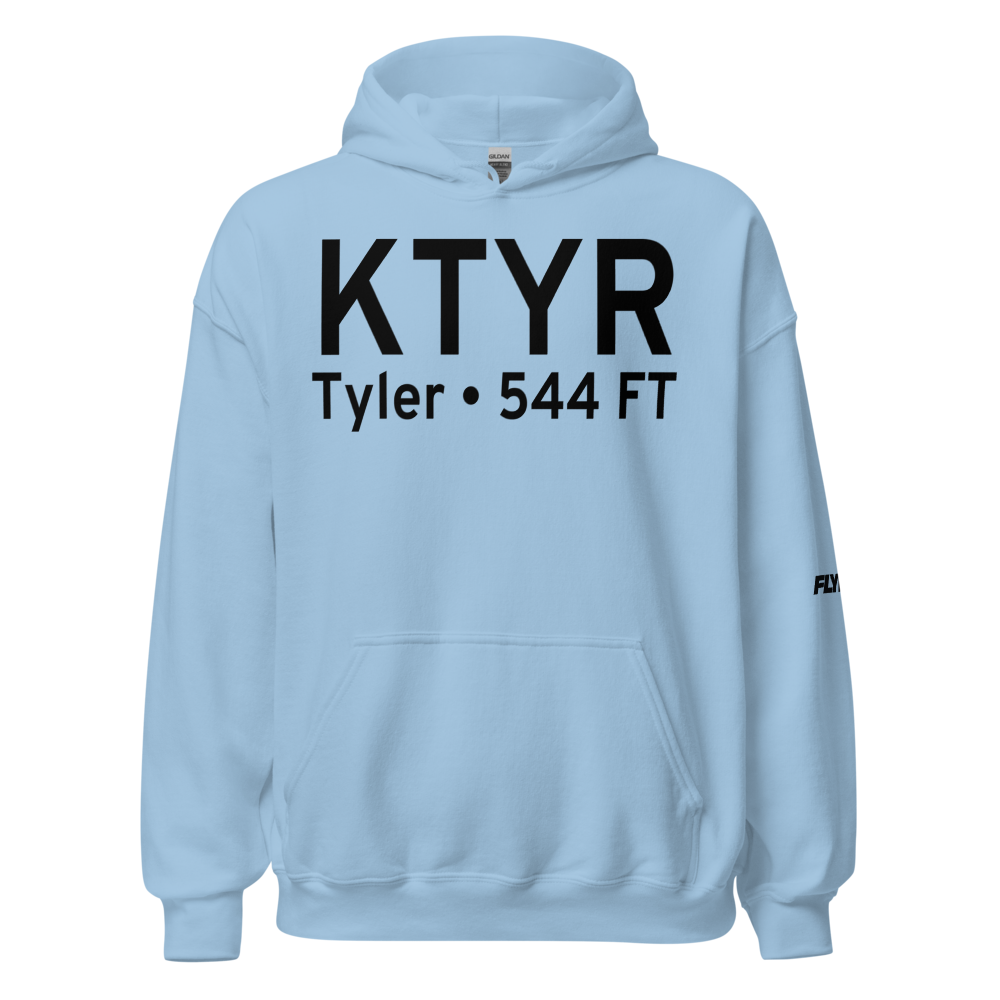 Tyler Pounds Regional Airport (KTYR) ICAO Hoodie Sweatshirt 