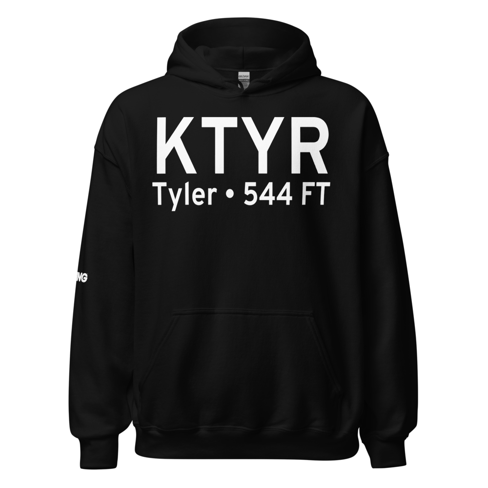 Tyler Pounds Regional Airport (KTYR) ICAO Hoodie Sweatshirt 