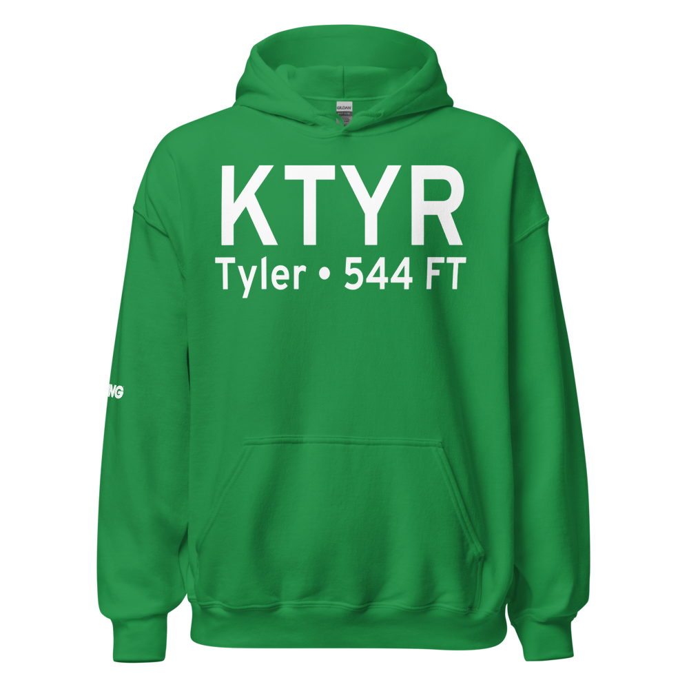 Tyler Pounds Regional Airport (KTYR) ICAO Hoodie Sweatshirt 