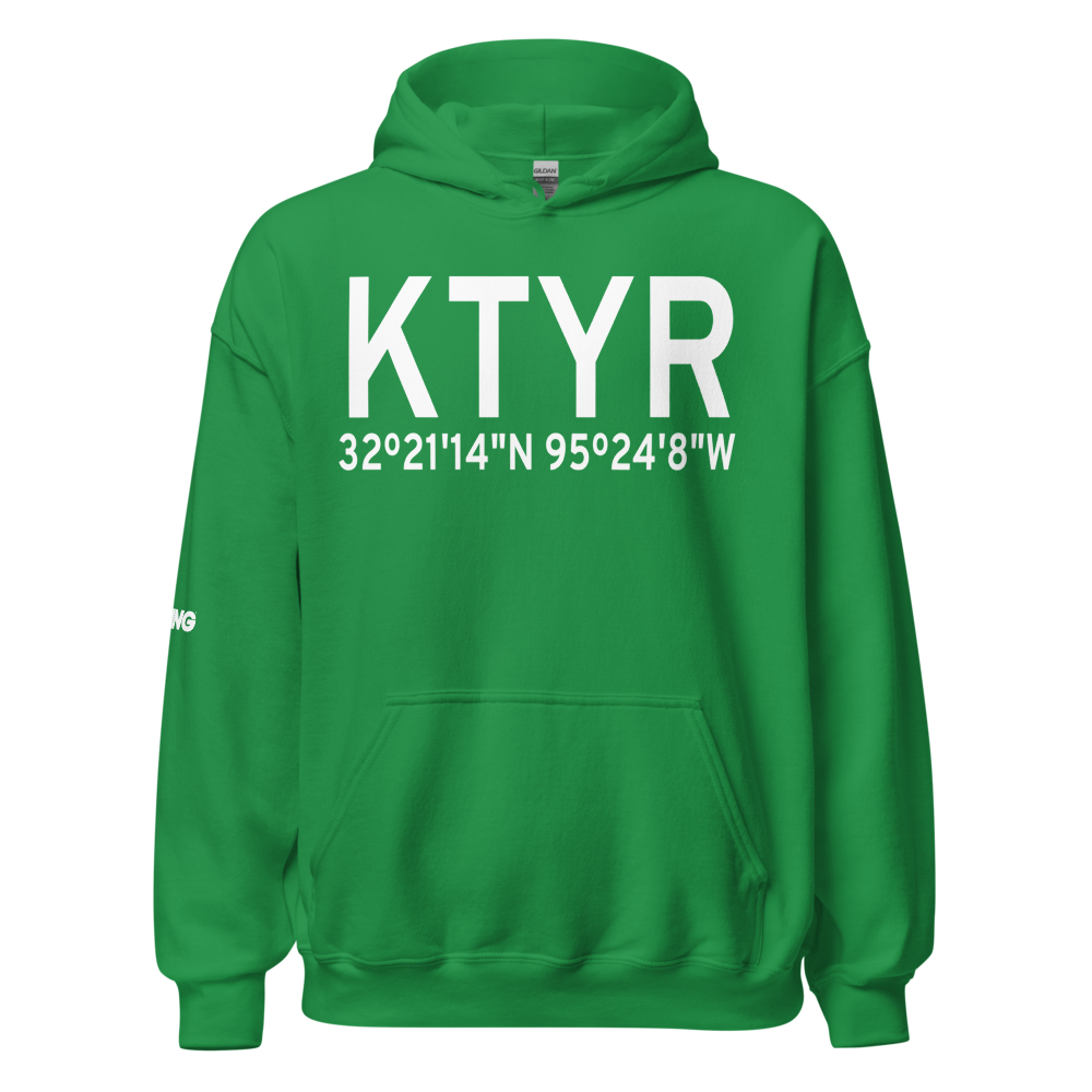Tyler Pounds Regional Airport (KTYR) ICAO Hoodie Sweatshirt 
