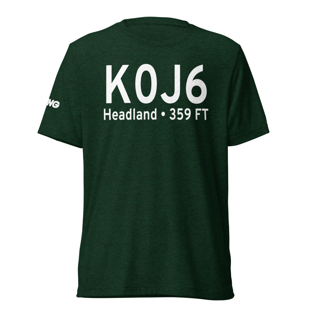 Headland Municipal Airport (K0J6) ICAO Tri-blend T-Shirt 