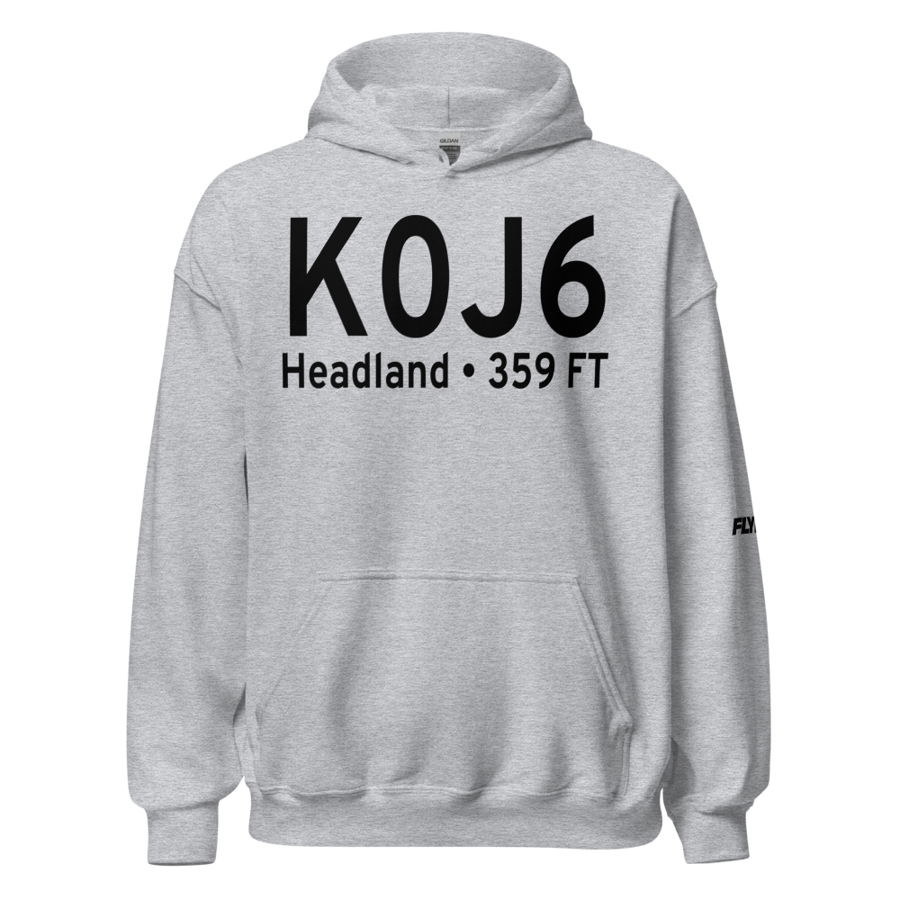 Headland Municipal Airport (K0J6) ICAO Hoodie Sweatshirt 
