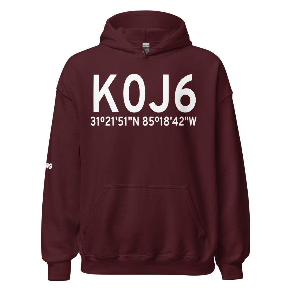 Headland Municipal Airport (K0J6) ICAO Hoodie Sweatshirt 