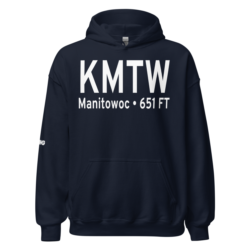 Manitowoc County Airport (KMTW) ICAO Hoodie Sweatshirt 