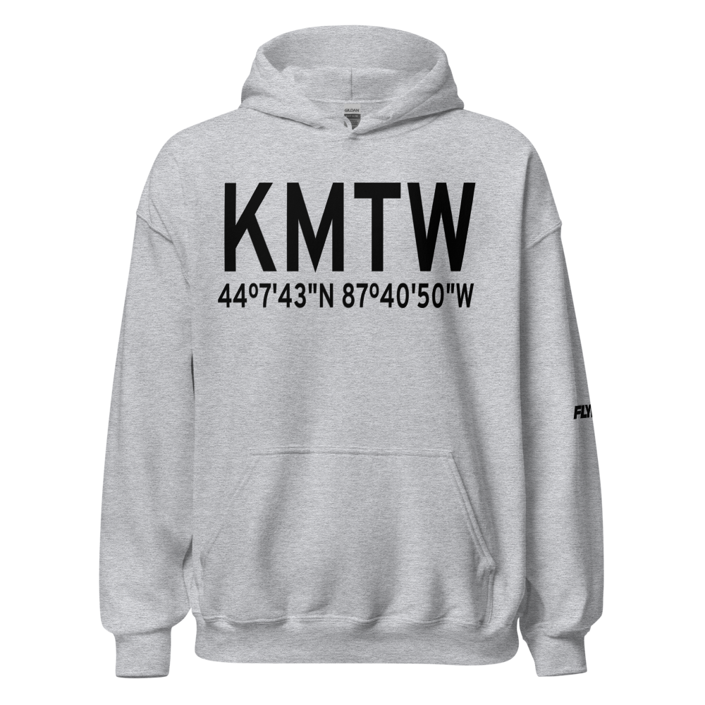 Manitowoc County Airport (KMTW) ICAO Hoodie Sweatshirt 