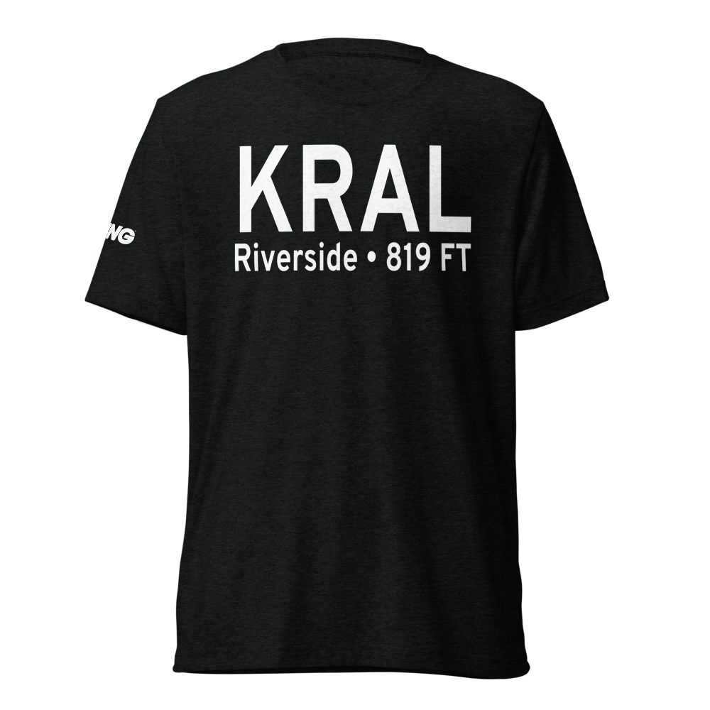 Riverside Municipal Airport (KRAL) ICAO Tri-blend T-Shirt 