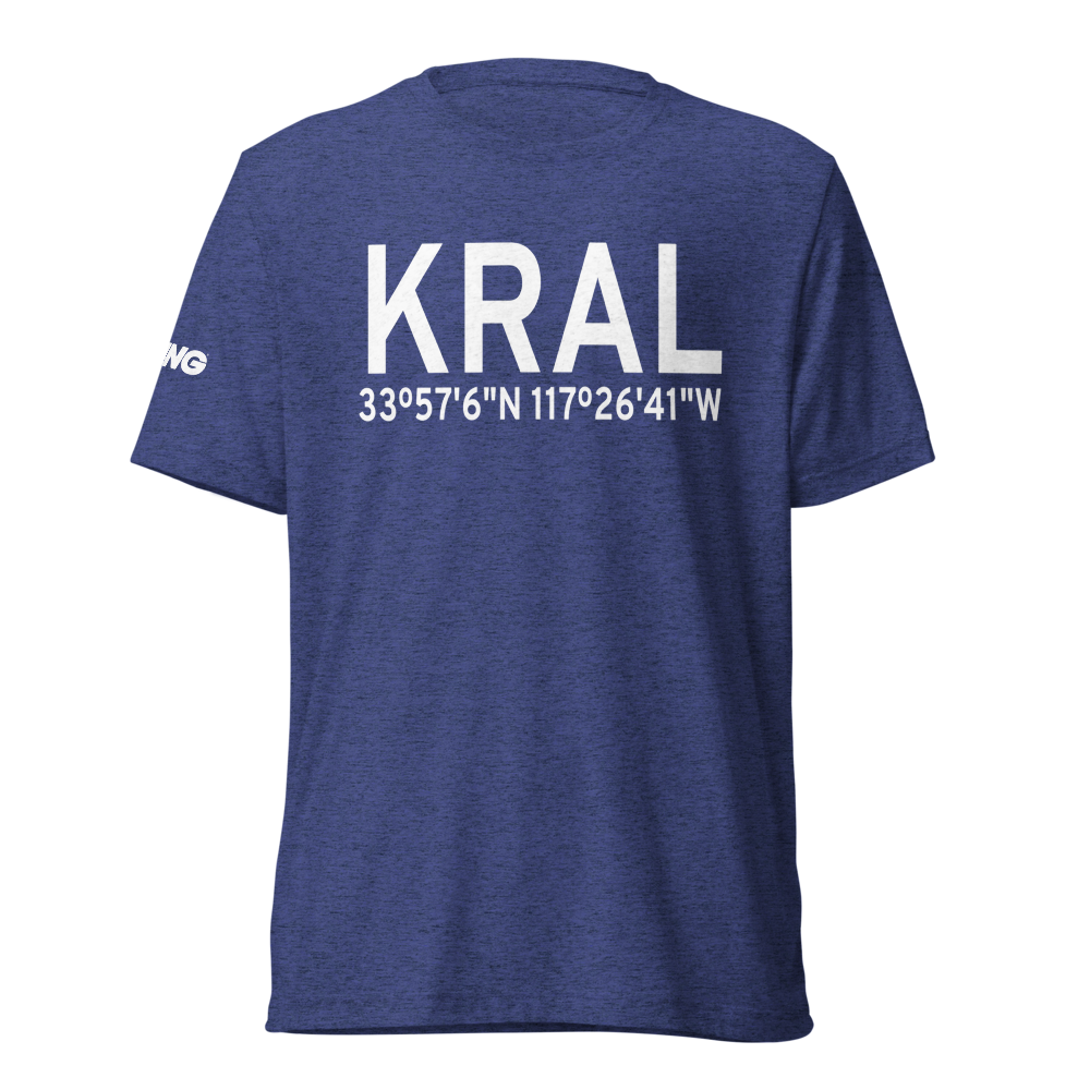 Riverside Municipal Airport (KRAL) ICAO Tri-blend T-Shirt 