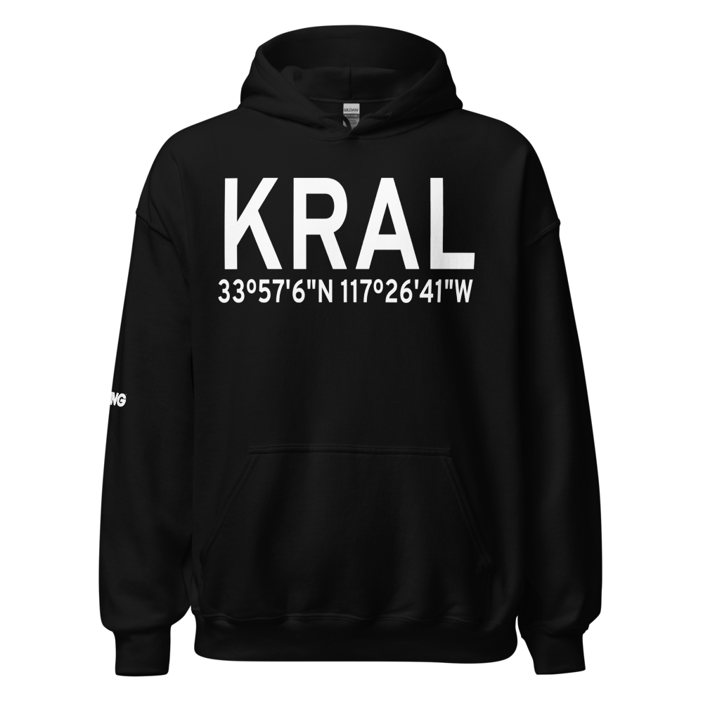 Riverside Municipal Airport (KRAL) ICAO Hoodie Sweatshirt 