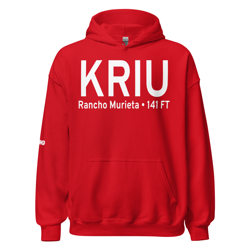 Rancho Murieta Airport (KRIU) ICAO Hoodie Sweatshirt 