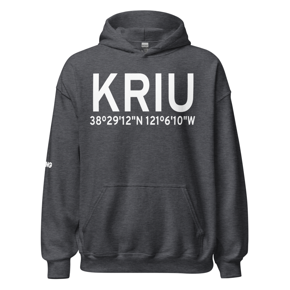 Rancho Murieta Airport (KRIU) ICAO Hoodie Sweatshirt 