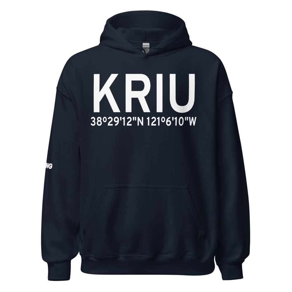 Rancho Murieta Airport (KRIU) ICAO Hoodie Sweatshirt 