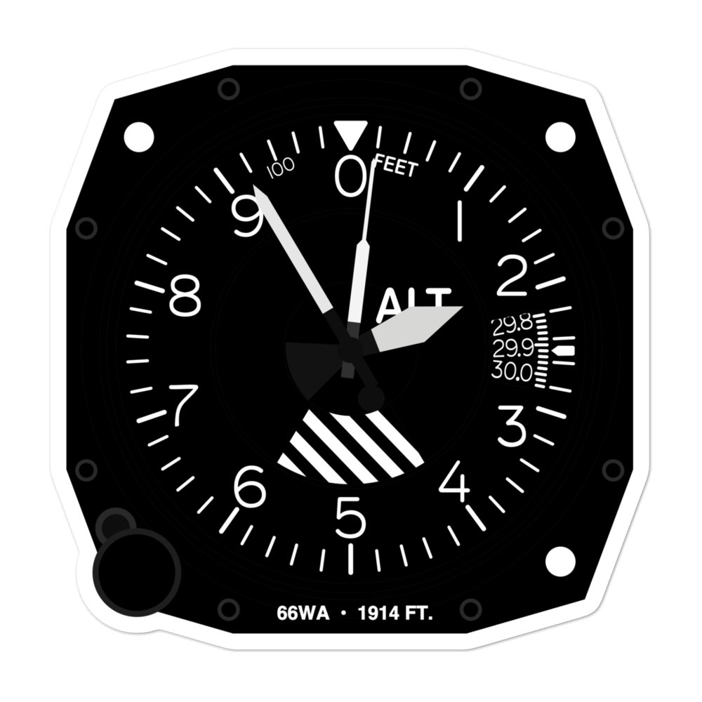 Trout Lake Airport (66WA) Altimeter Stickers 
